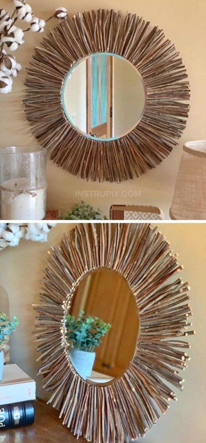 15 Best DIY Mirror Frame Ideas And Projects - Home And Garden Digest