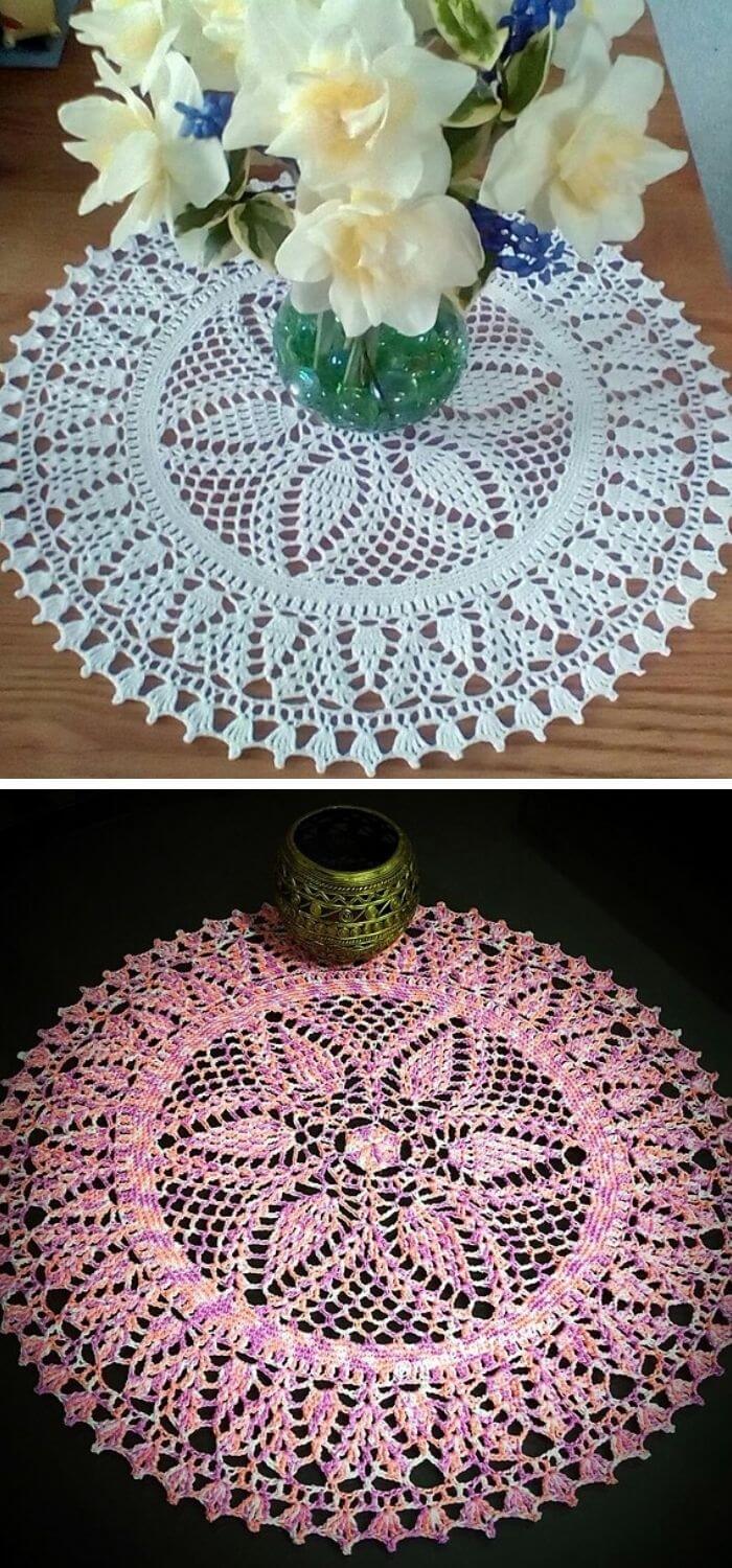 15 Best Pineapple Doily Crochet Free Patterns Home and Garden Digest