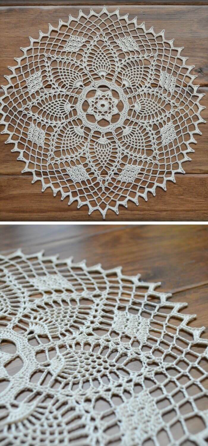 15 Best Pineapple Doily Crochet Free Patterns Home and Garden Digest