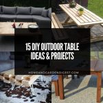 15 DIY Outdoor Table Ideas & Projects Free Plans